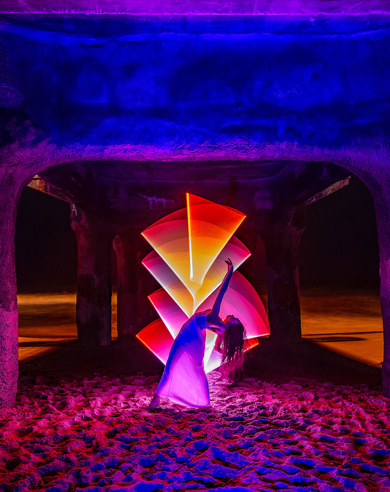 Lavina Lalchandani light painting photo of a model