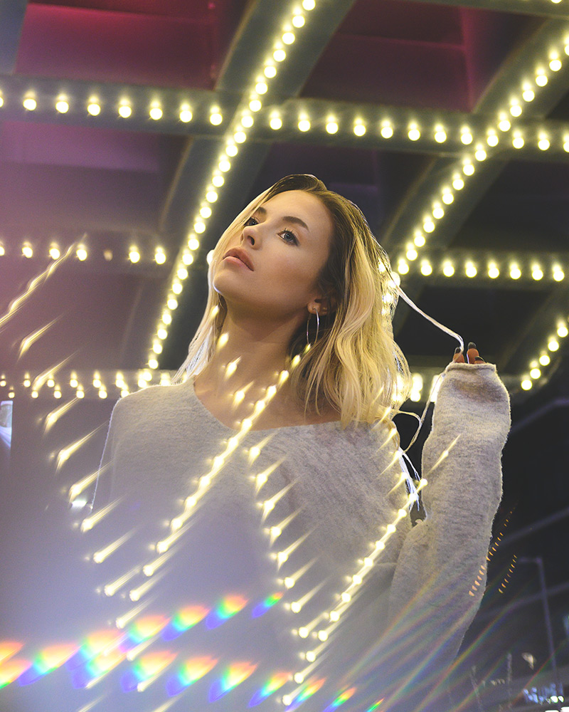 Bobby Kenny III photo of girl with lights and reflections from a prism